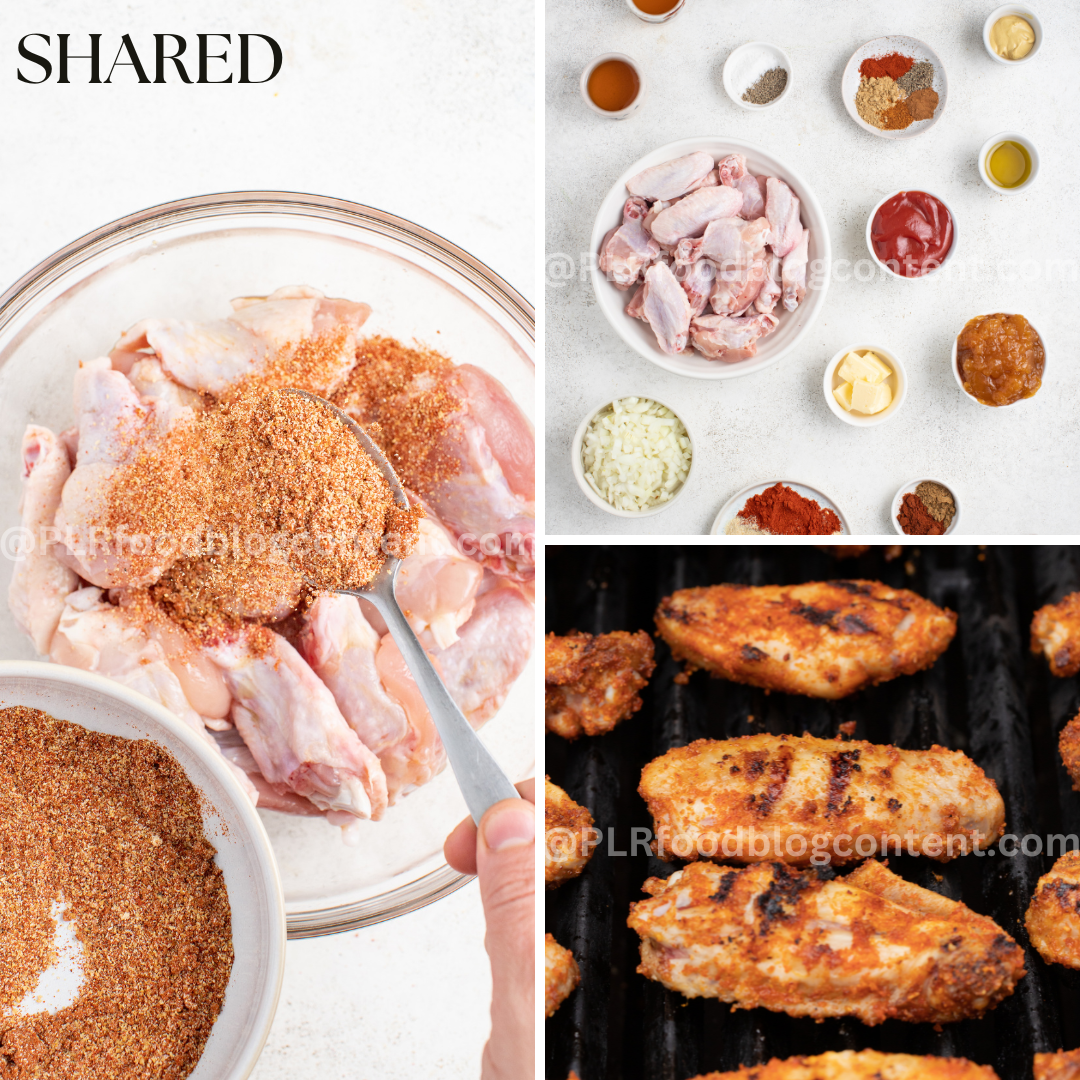 Peach Bourbon Chicken Wings Set 1