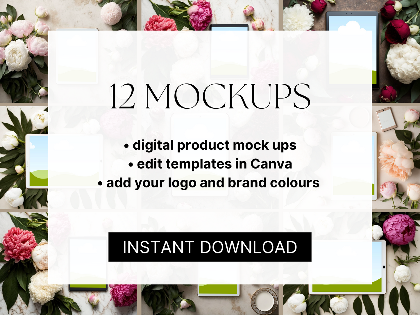 Digital Product Mockup | Peony