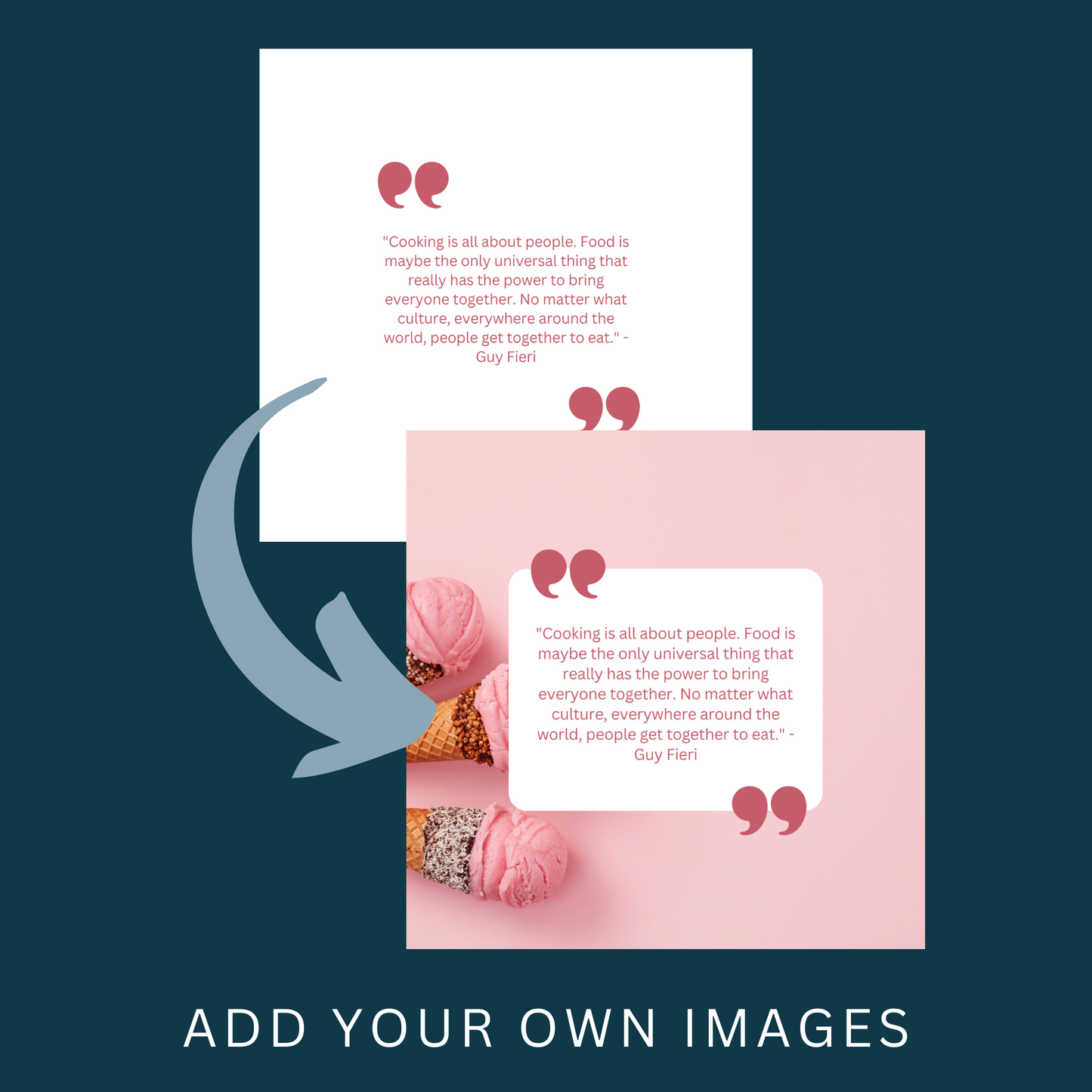 50+ Instagram Post Quote Pack {pink} | Cooking Quotes