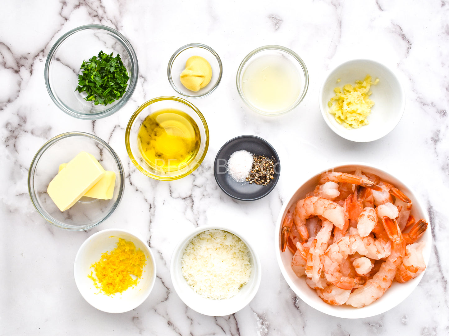 Grilled Lemon Garlic Parmesan Shrimp Skewers Set 1