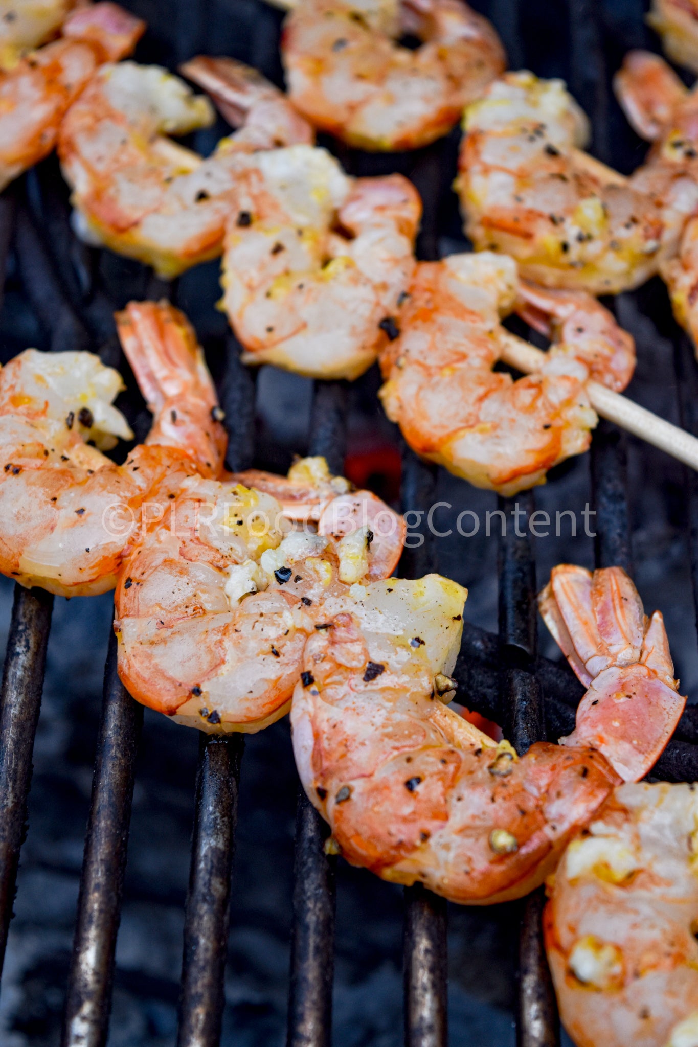 Grilled Lemon Garlic Parmesan Shrimp Skewers Set 2