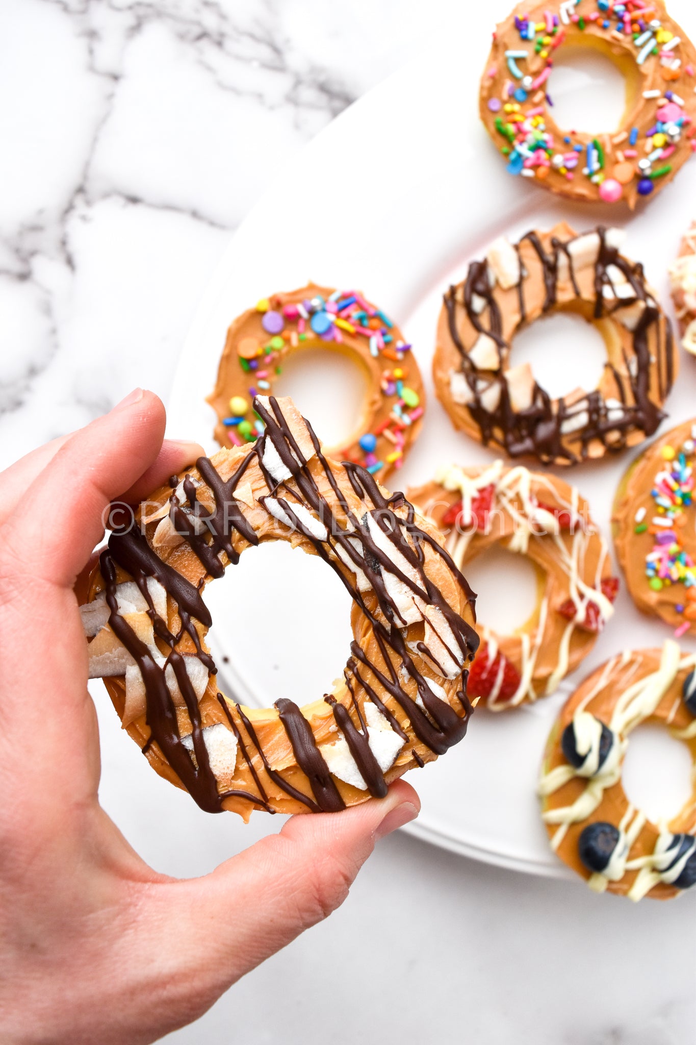Donut Apples with Peanut Butter PLR