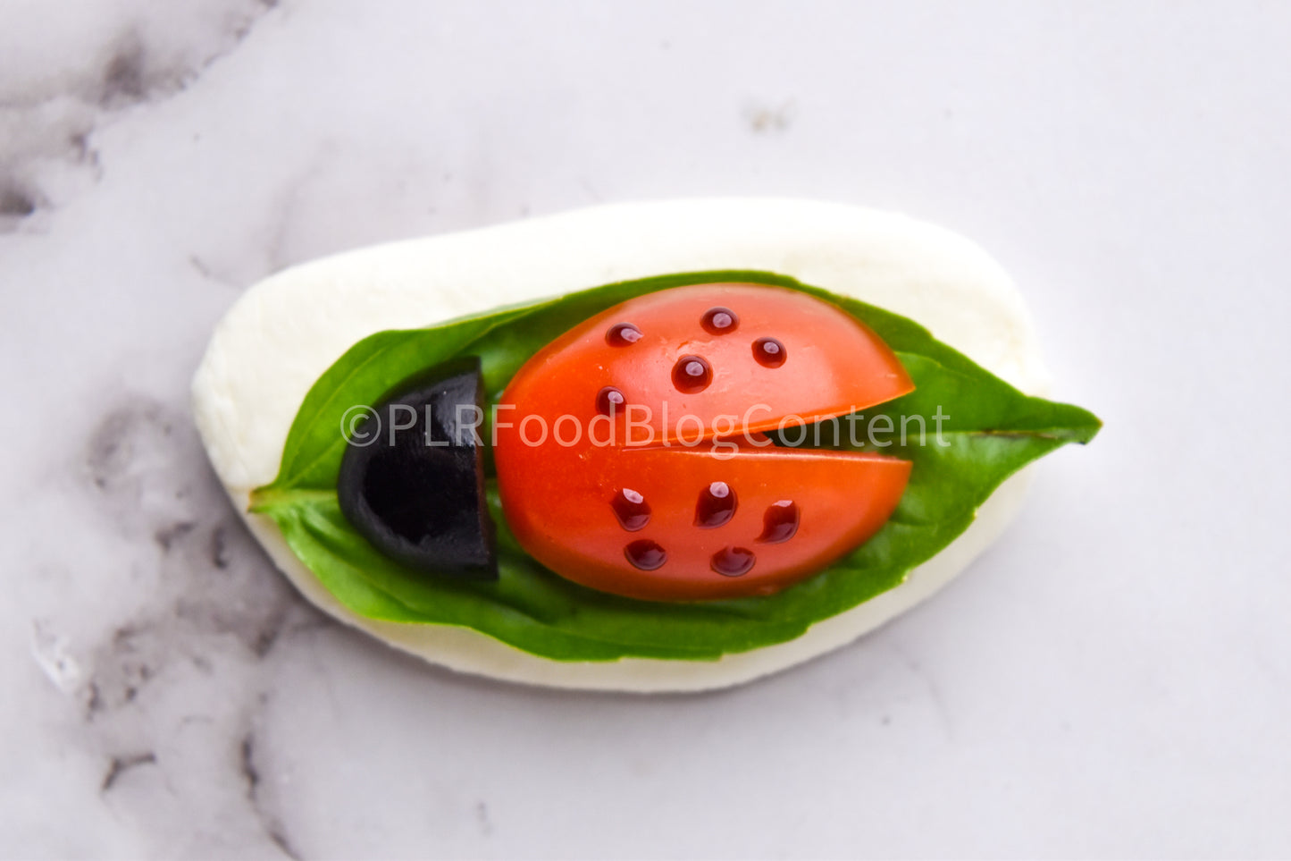 Caprese Ladybug Appetizer + VIDEO (PLR)