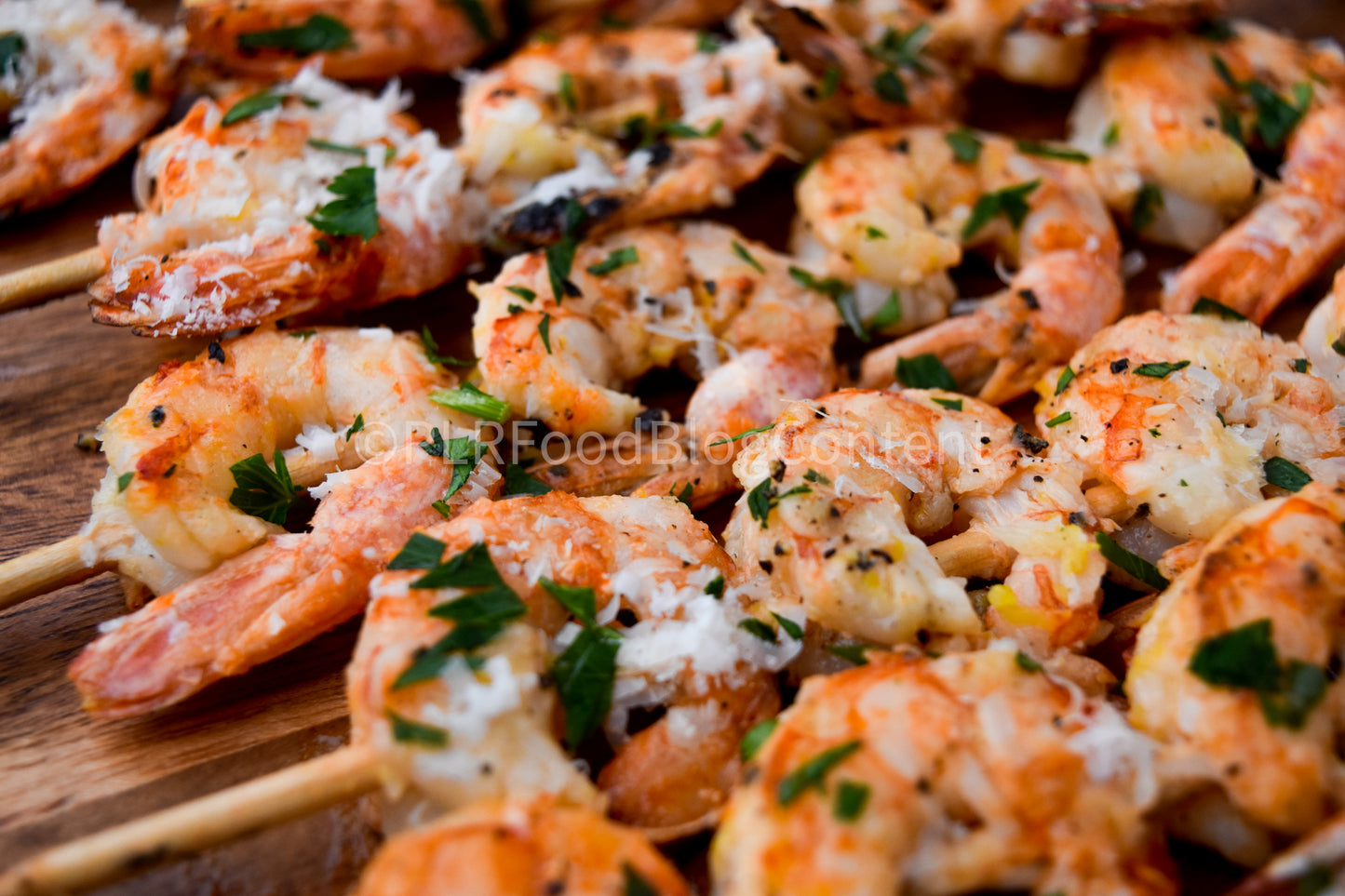 Grilled Lemon Garlic Parmesan Shrimp Skewers Set 3