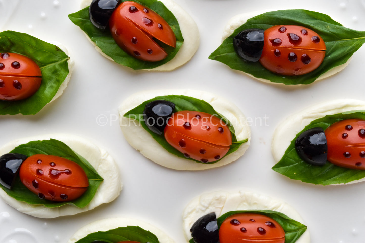 Caprese Ladybug Appetizer + VIDEO (PLR)