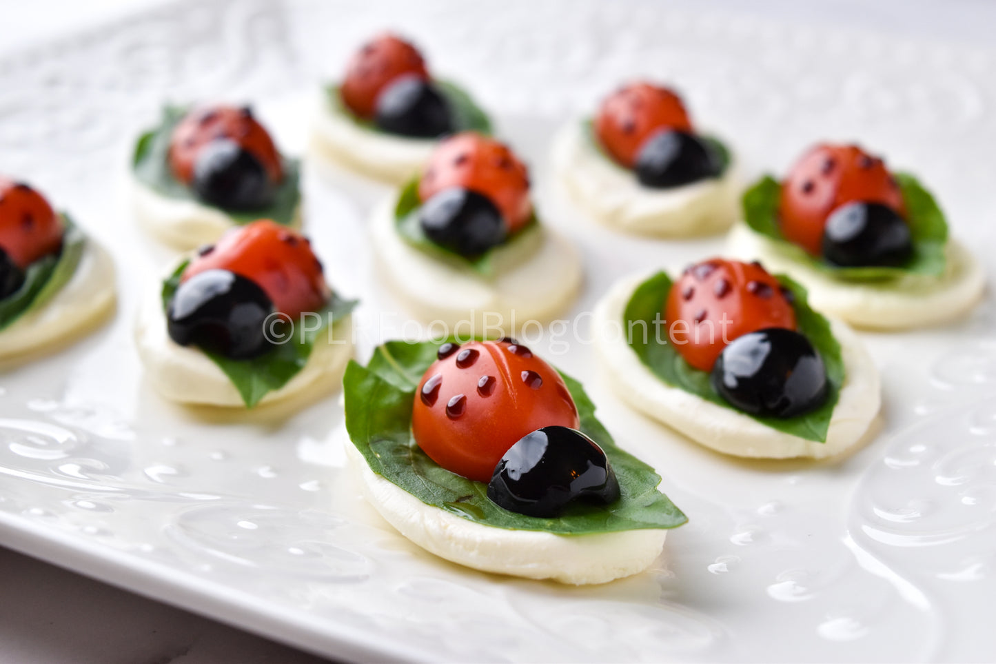 Caprese Ladybug Appetizer + VIDEO (PLR)