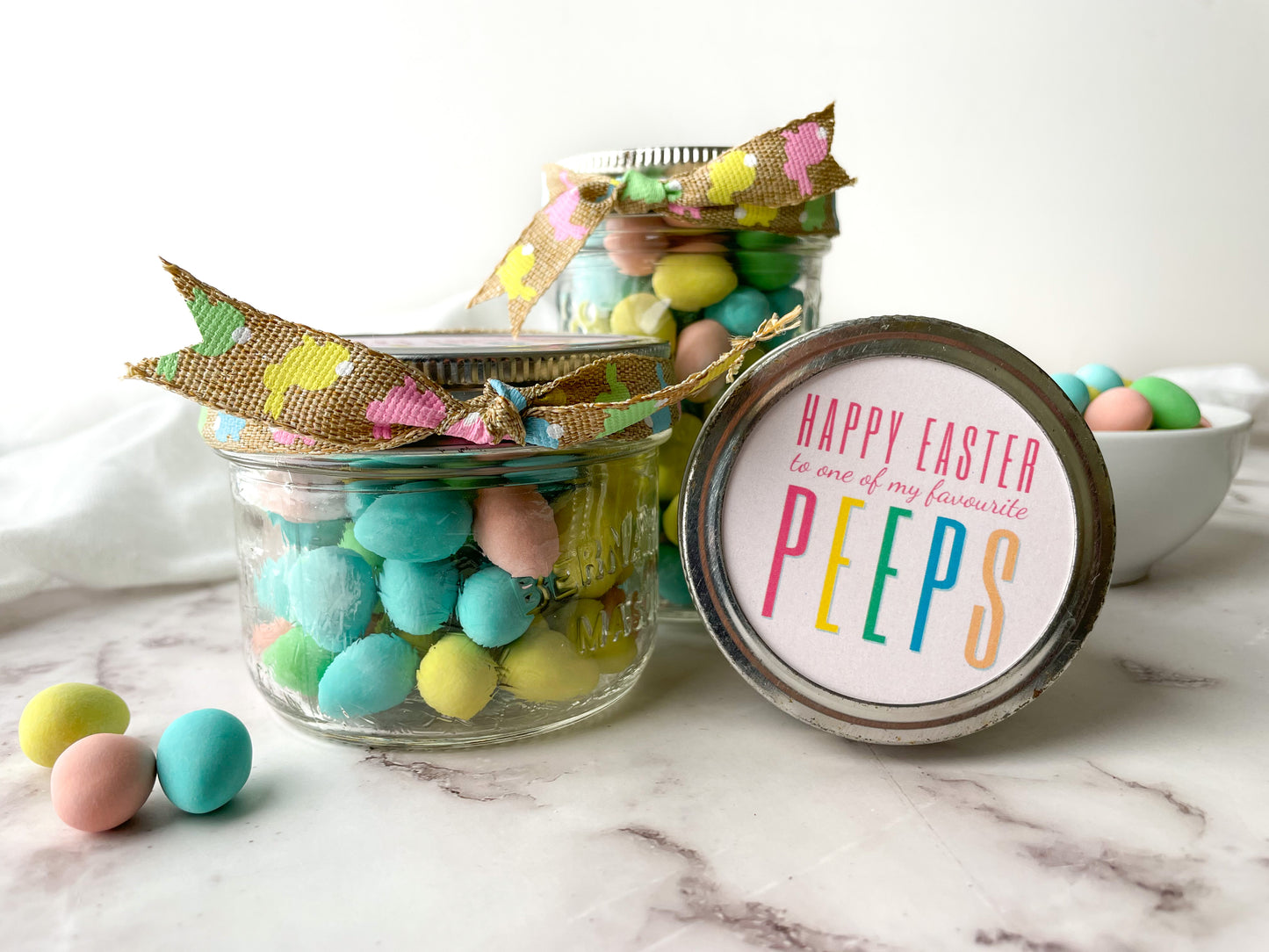 Easter Mason Jar with Mini Eggs (style fav peeps) | Easter Basket Idea + VIDEO