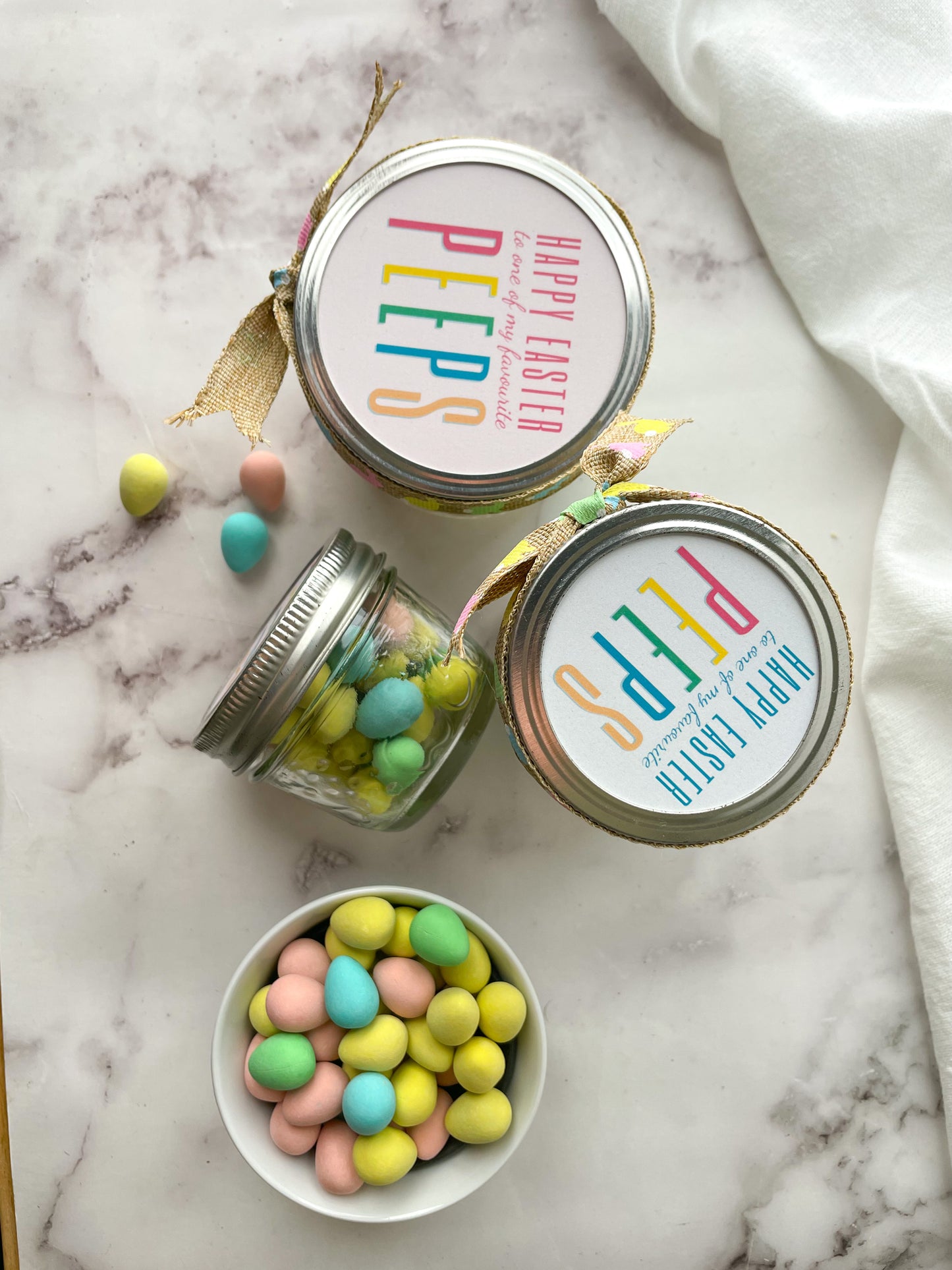 Easter Mason Jar with Mini Eggs (style fav peeps) | Easter Basket Idea + VIDEO