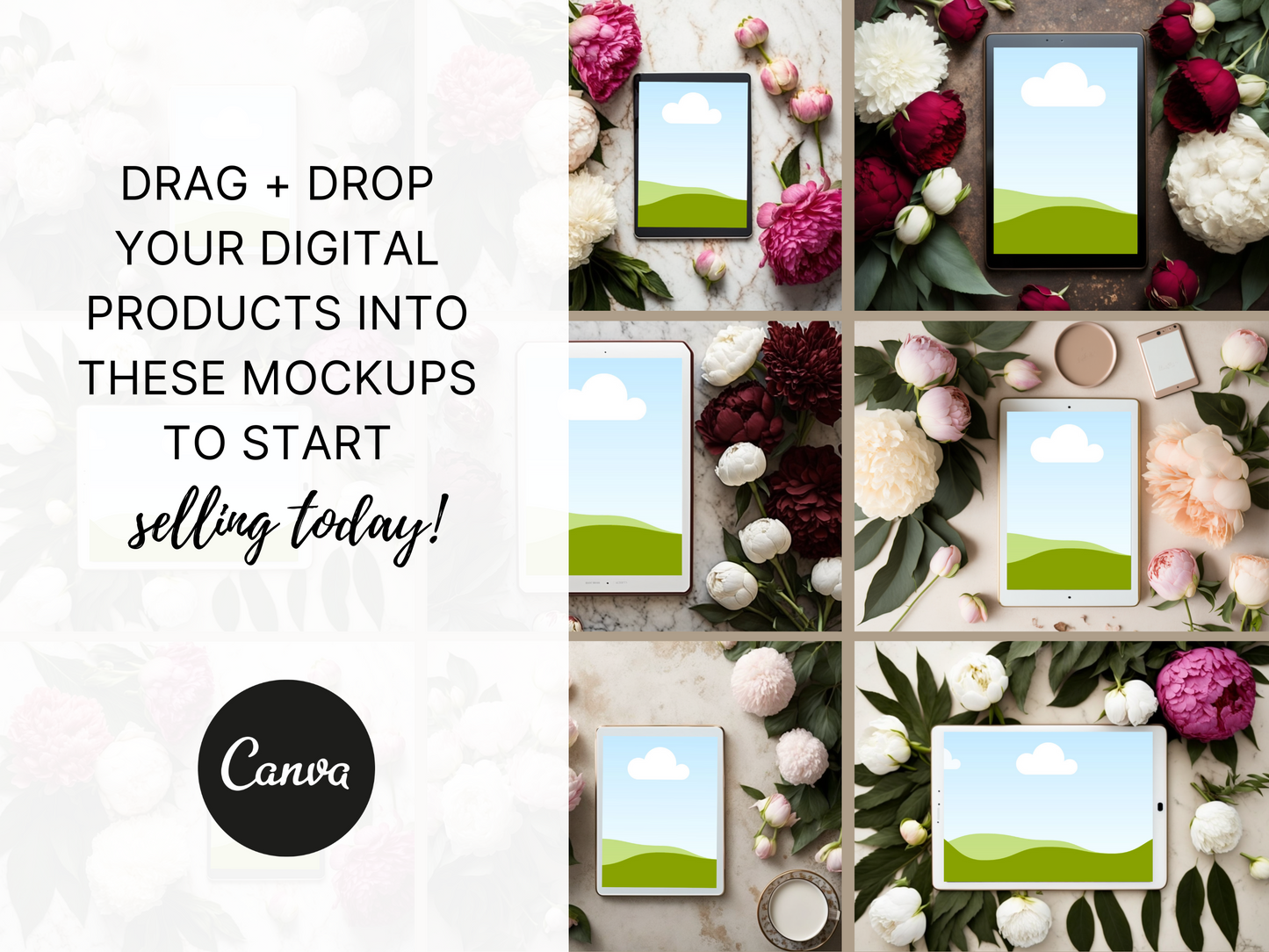 Digital Product Mockup | Peony