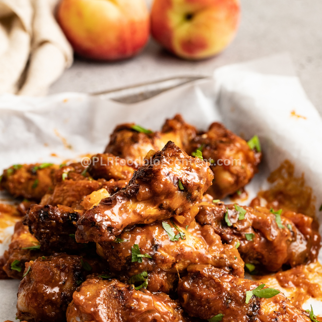 Peach Bourbon Chicken Wings Set 2