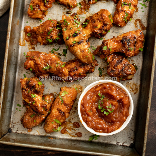 Peach Bourbon Chicken Wings Set 3