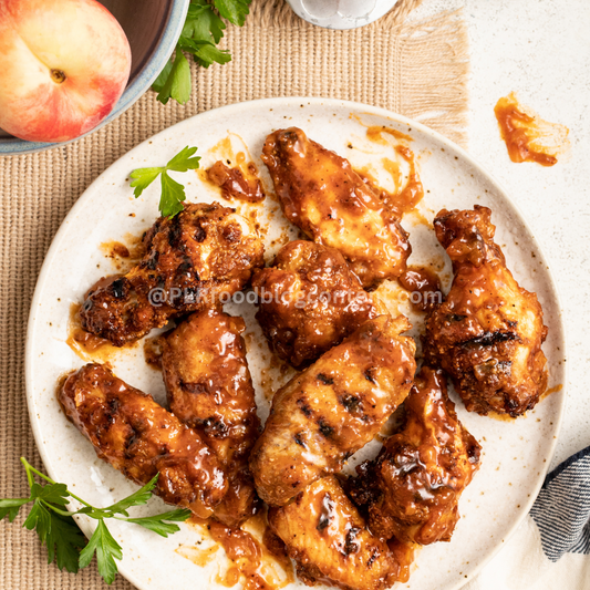 Peach Bourbon Chicken Wings Set 1