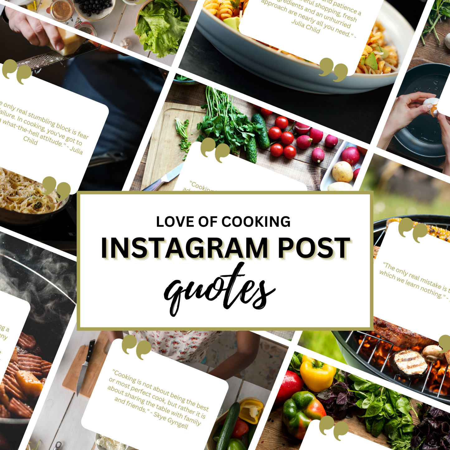 50+ Instagram Post Quote Pack | Cooking Quotes