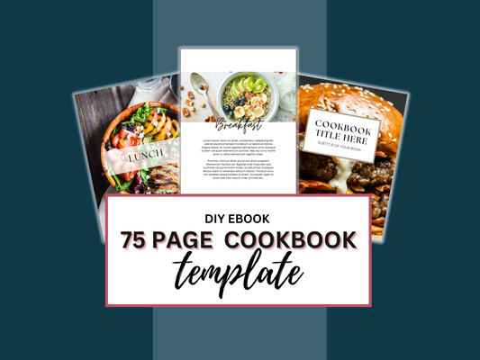 Ultimate Cookbook Template Ebook | 75 Pages