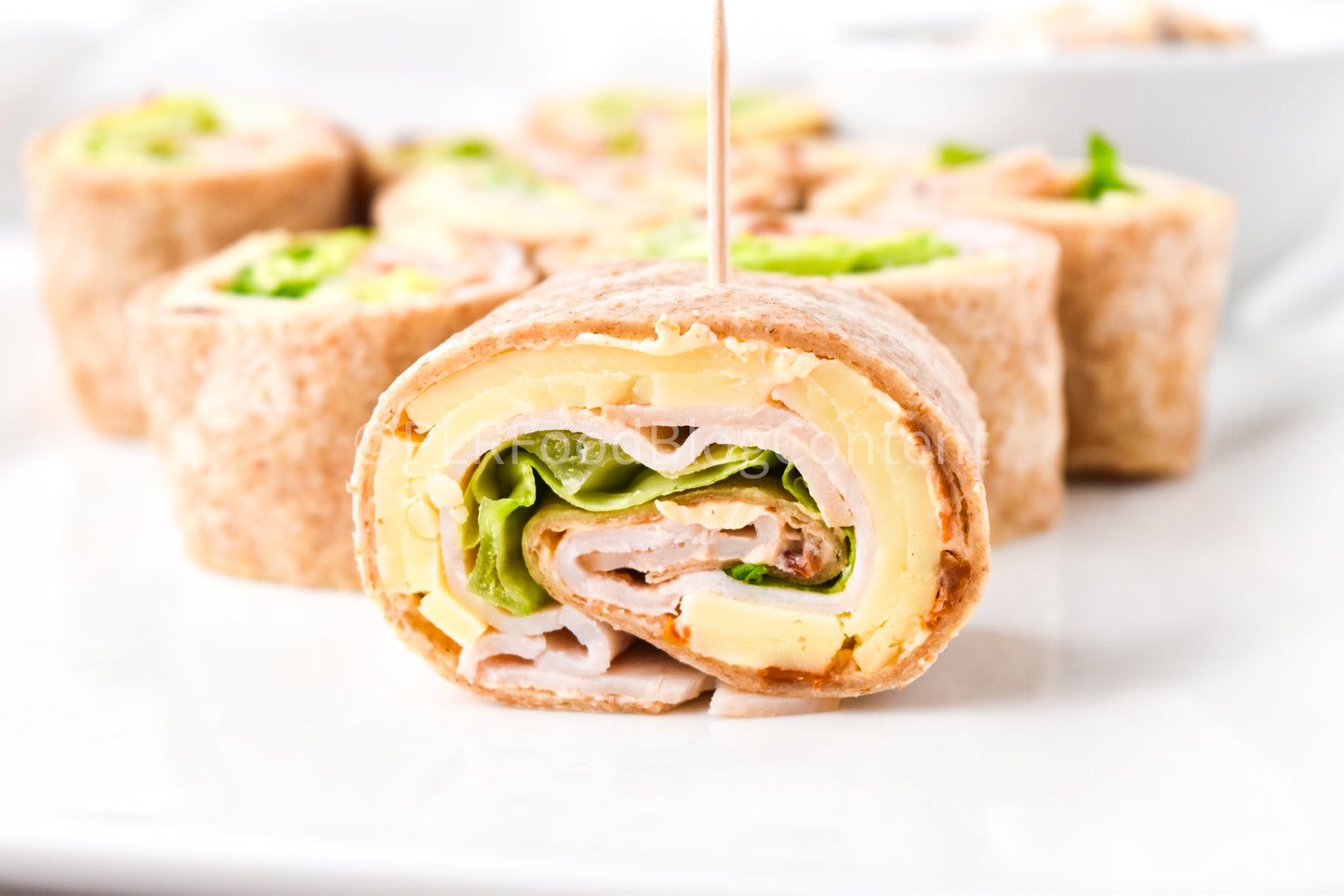 Sun-Dried Tomato + Turkey Pinwheel Sandwiches PLR