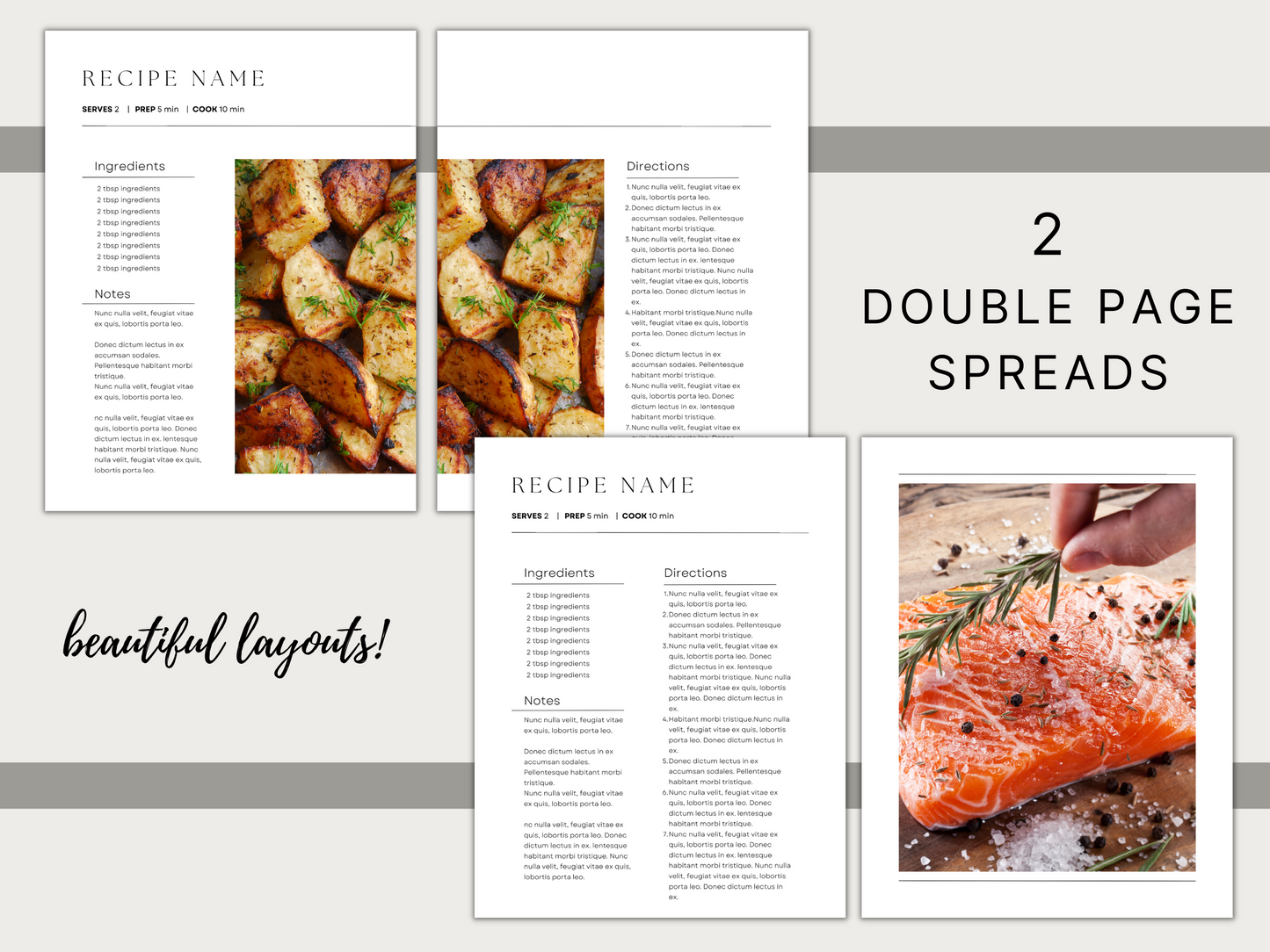 Ultimate Cookbook Template Ebook | 75 Pages