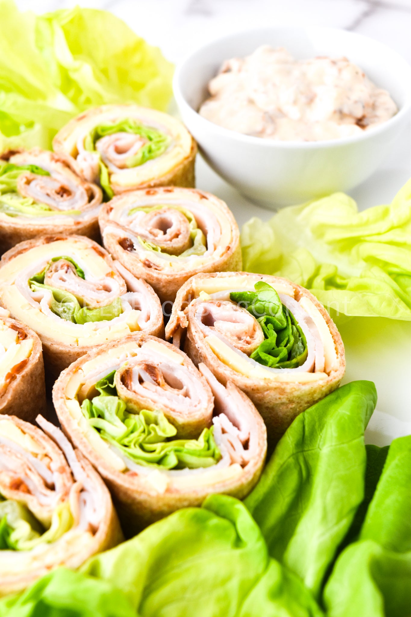 Sun-Dried Tomato + Turkey Pinwheel Sandwiches PLR