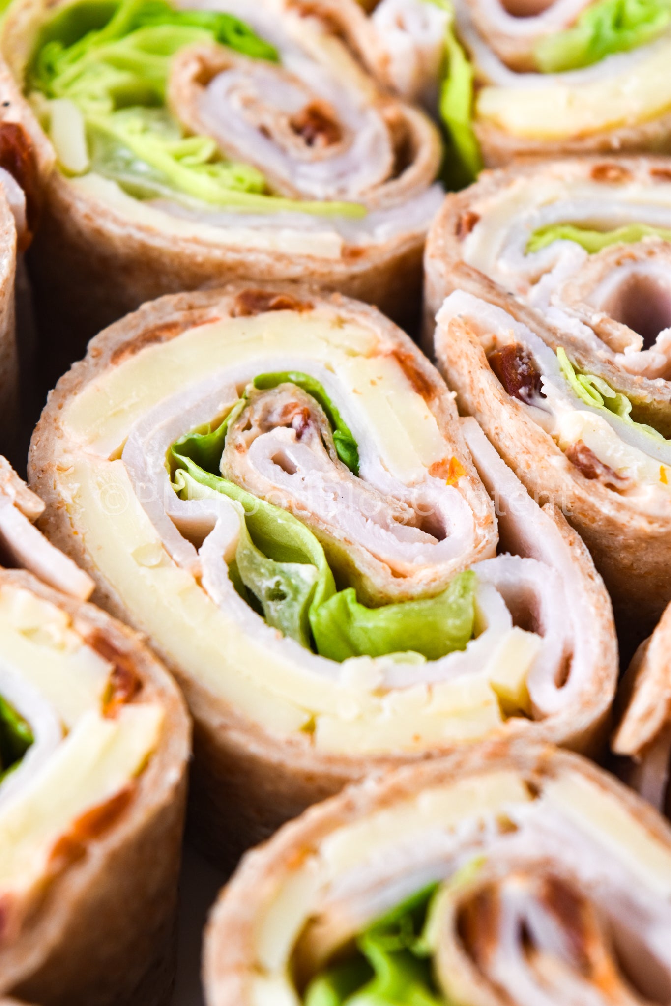 Sun-Dried Tomato + Turkey Pinwheel Sandwiches PLR