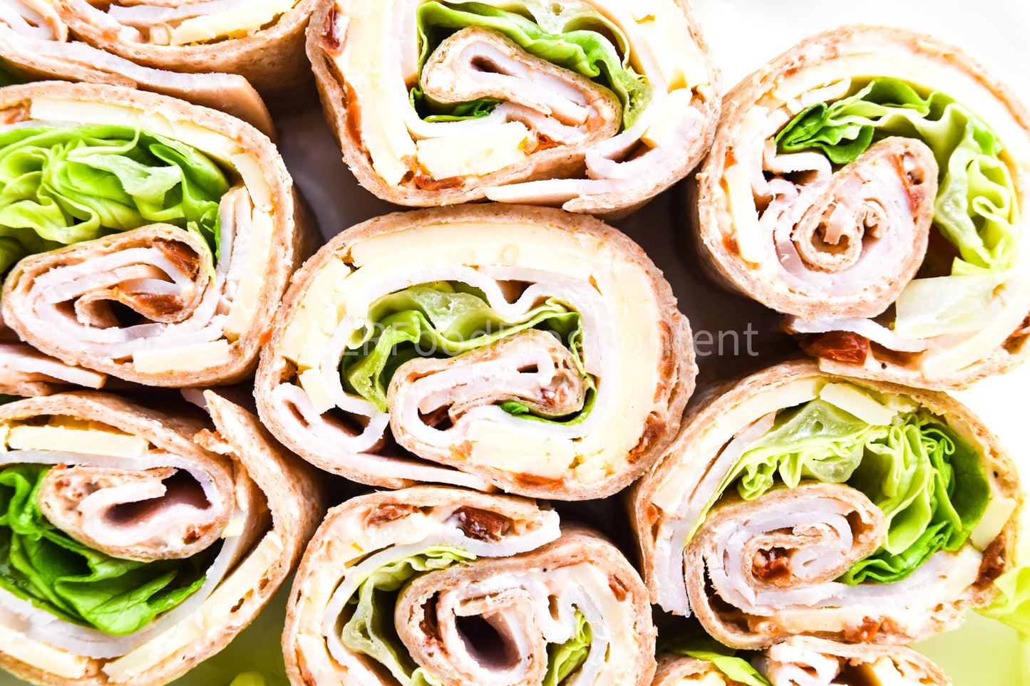 Sun-Dried Tomato + Turkey Pinwheel Sandwiches PLR