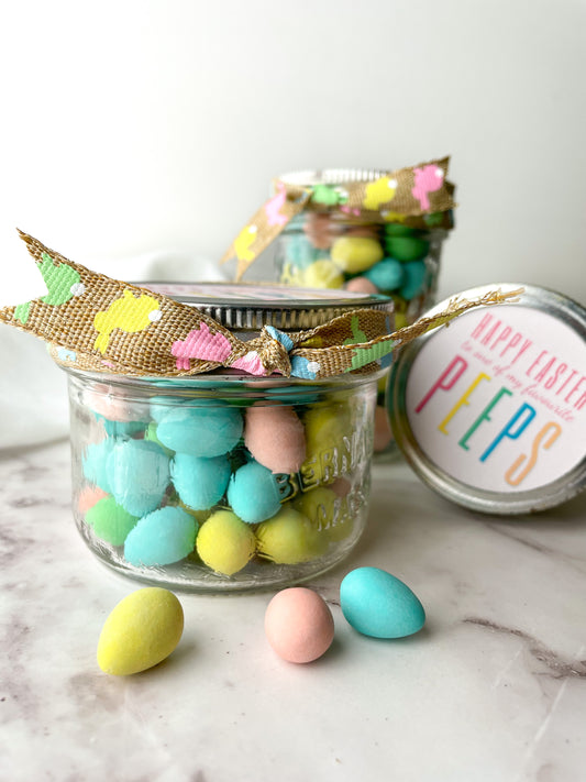 Easter Mason Jar with Mini Eggs (style fav peeps) | Easter Basket Idea + VIDEO