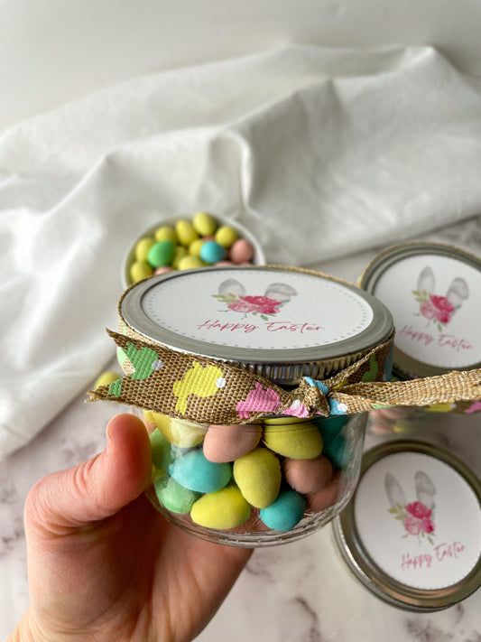 Easter Mason Jar with Mini Eggs (style bunny ears) | Easter Basket Idea + VIDEO